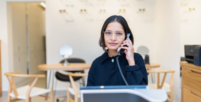 Woman having phone in hand
