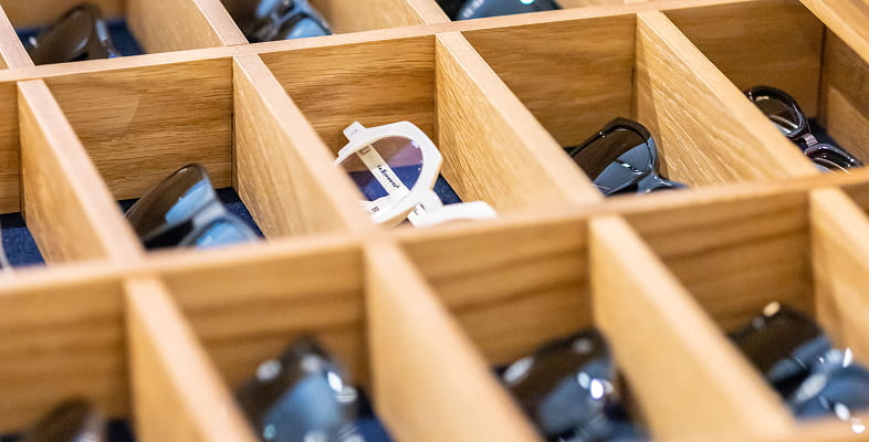 Mauijim sunglasses in drawer
